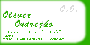 oliver ondrejko business card